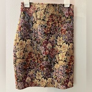 VINTAGE 90s Champagne International Express floral skirt Size S Made in Italy